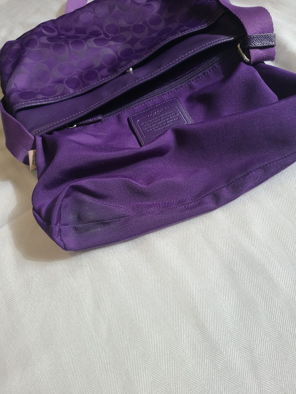 Coach Signature Nylon Spencer Crossbody Bag - Picture 9 of 11